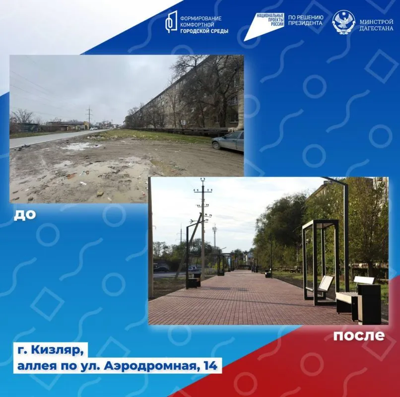 В Кизляре благоустроили пять общественных территорий