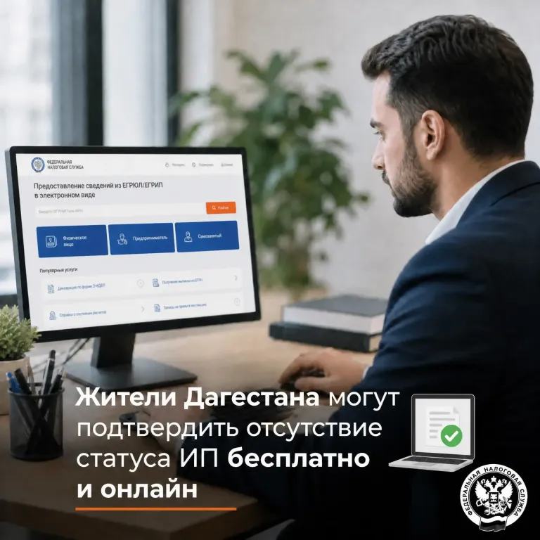Жители Дагестана могут получить справку об отсутствии статуса ИП онлайн